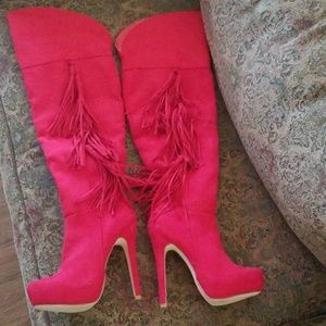 JustFab 'Sondre' Red high heel boots
